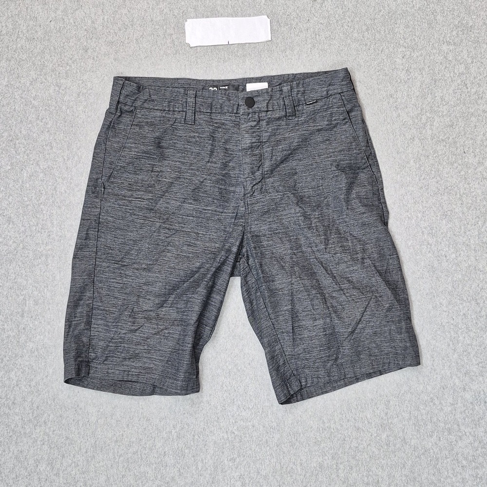 Hurley Men Shorts 32 Gray Chino Casual 10" Inseam